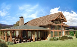 SPR Golf Cottage Ext 3D Rendering – LO