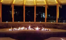 BC Arrival Fire Pit Close Up Night – LO