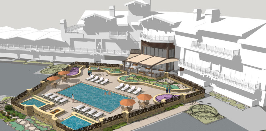 Manor Vail South Pool and Restaurant Deck